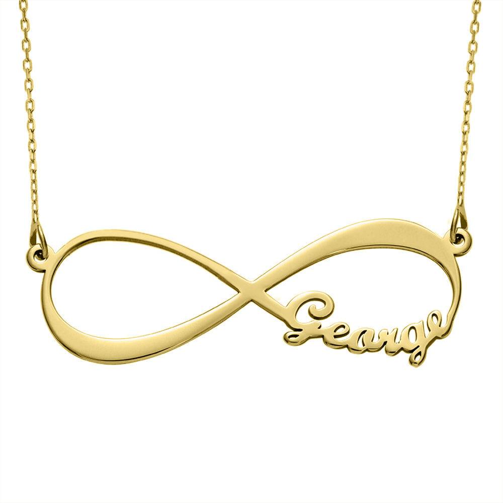 10K Yellow Gold Infinity Name Necklace 