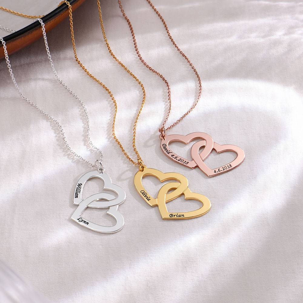 18k Gold Plated Heart in Heart Necklace