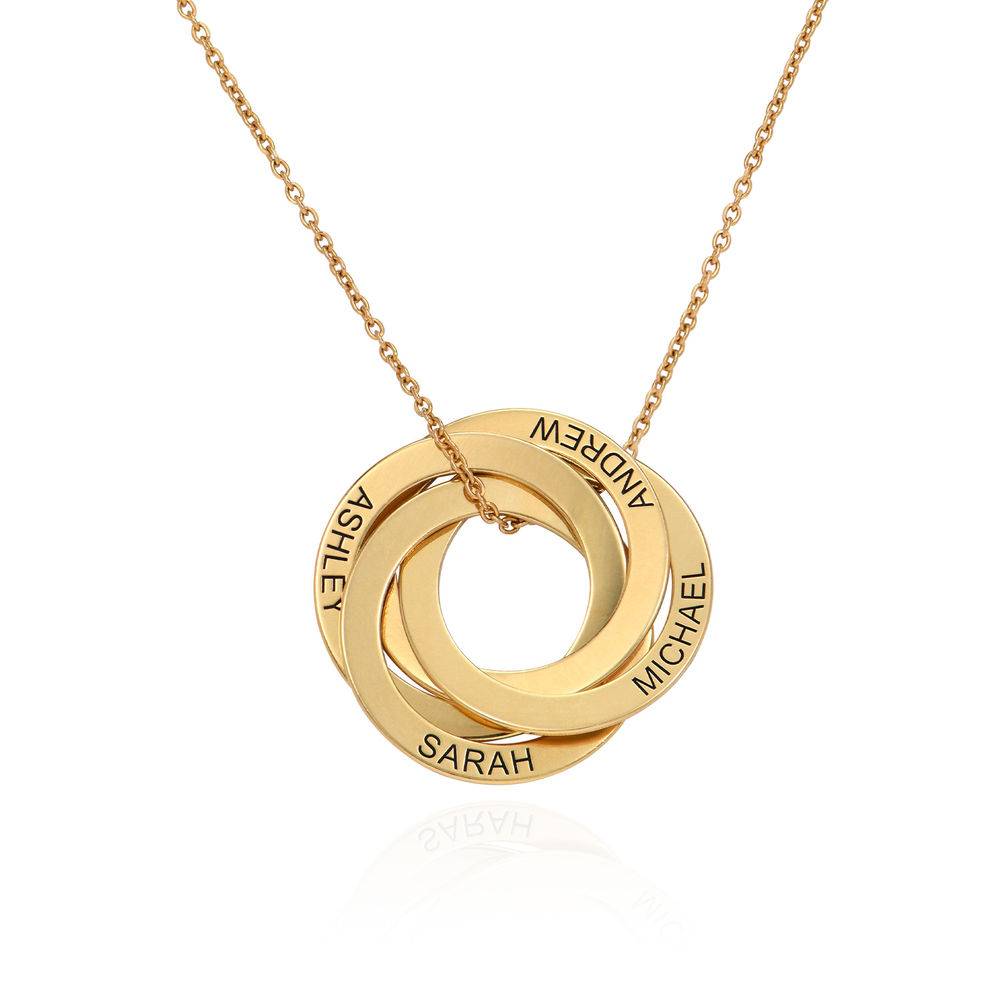 4 Russian Rings Necklace in Gold Plating