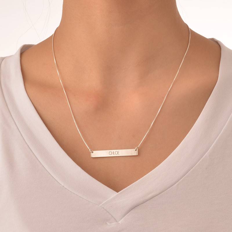 Bar Necklace in All Capital Letters