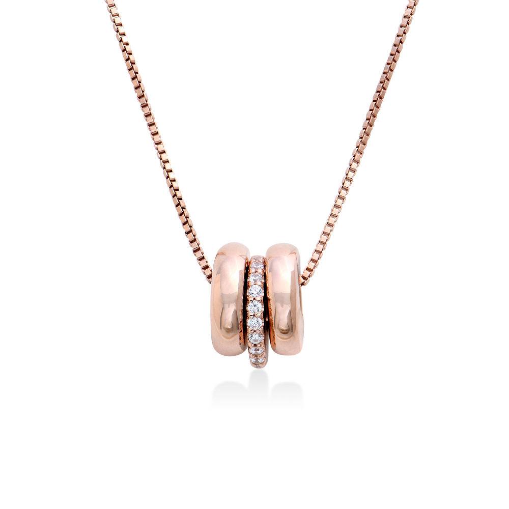 Candy Necklace with Custom Engraved Beads in Rose Gold Plating