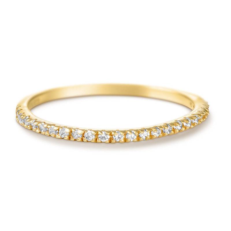 Delicate Gold Plated Cubic Zirconia Ring