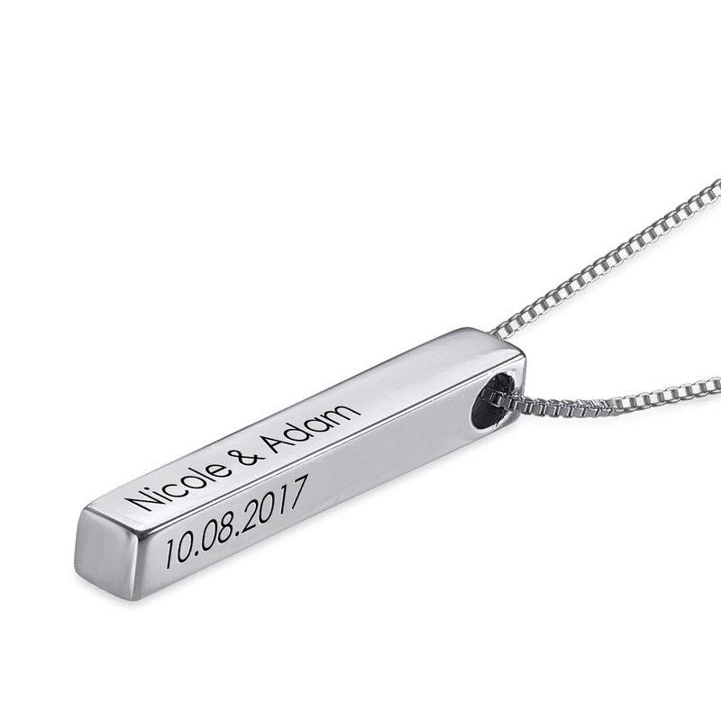 Totem 3D Bar Necklace in Sterling 