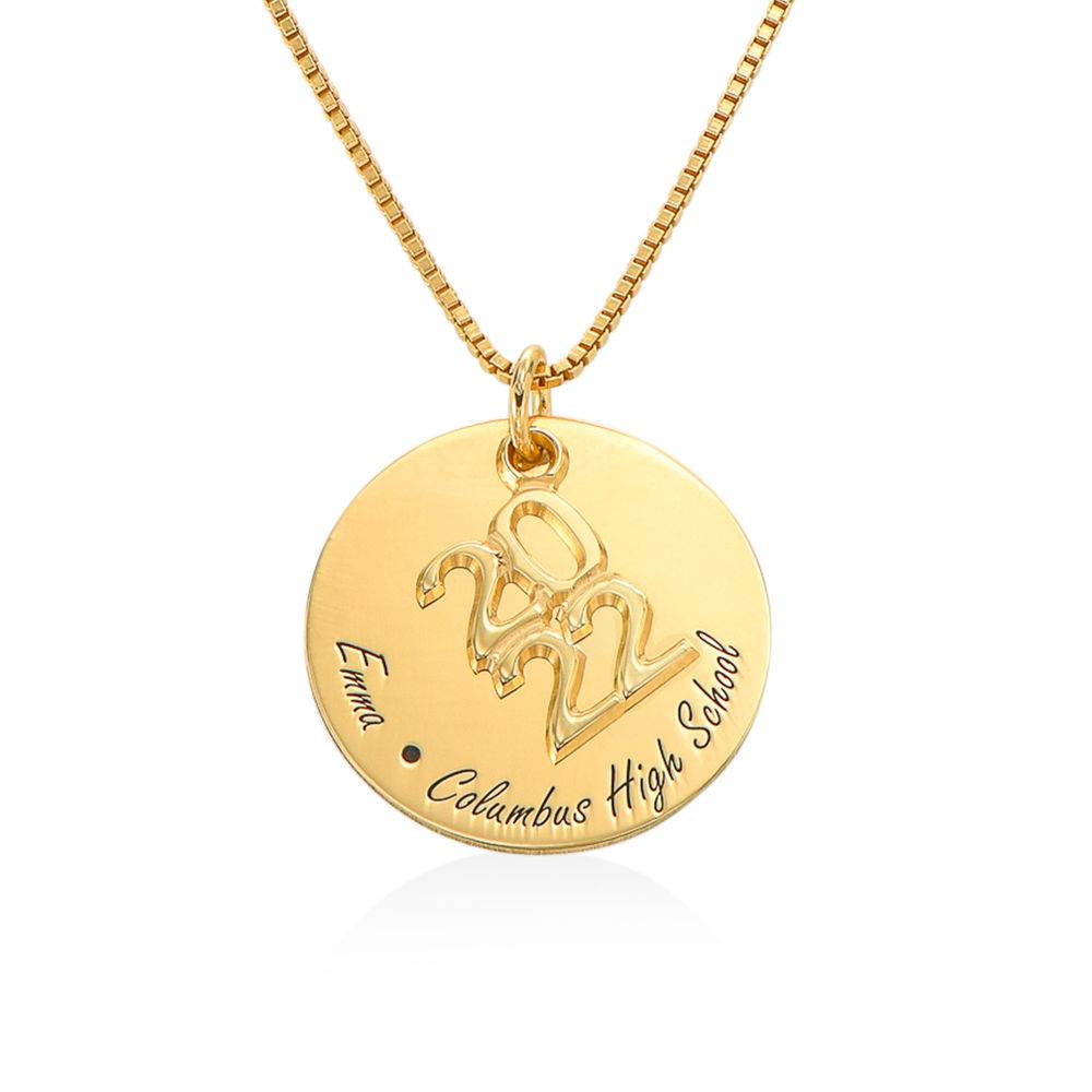 Engraved Graduation Necklace in Gold Plating