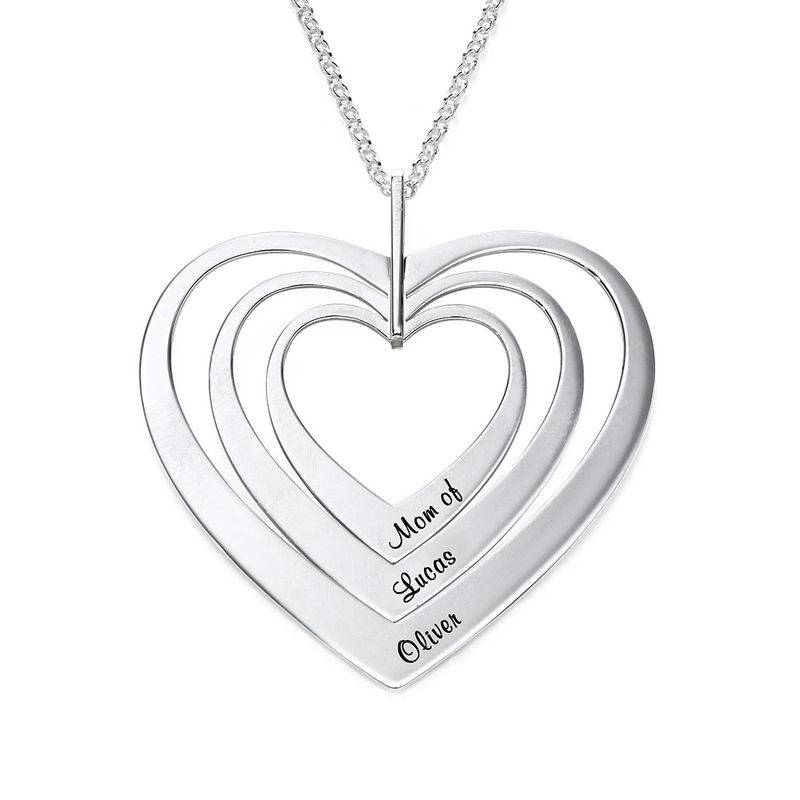 Family Hearts necklace in Sterling Silver