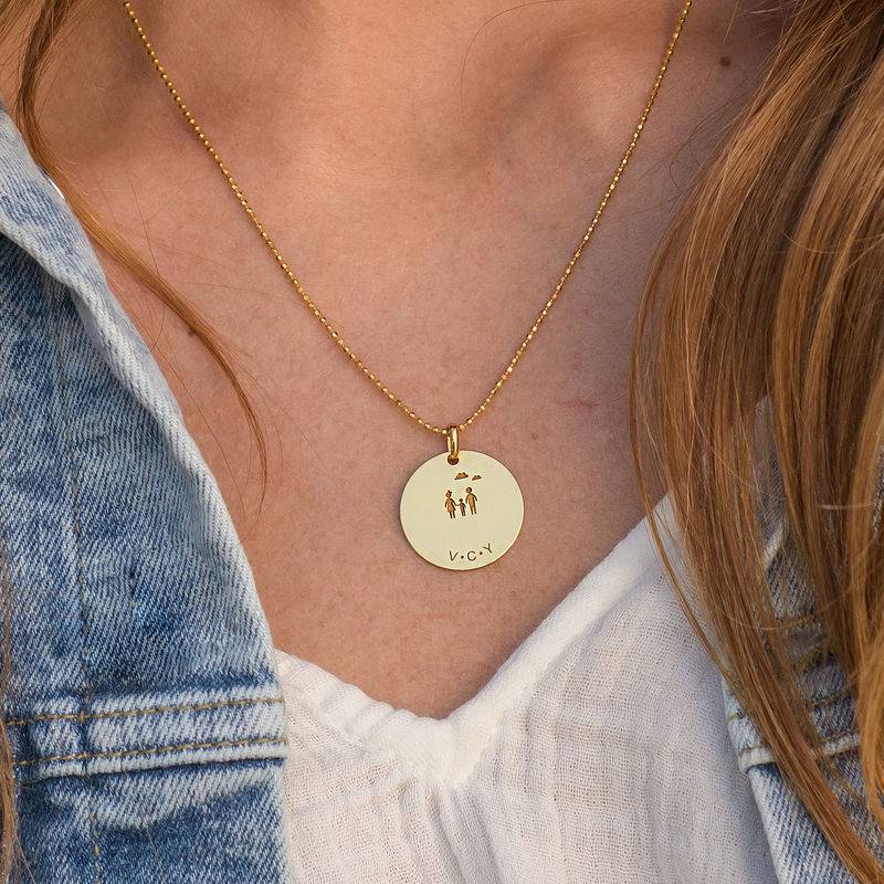 Family Necklace for Mom in Gold Vermeil