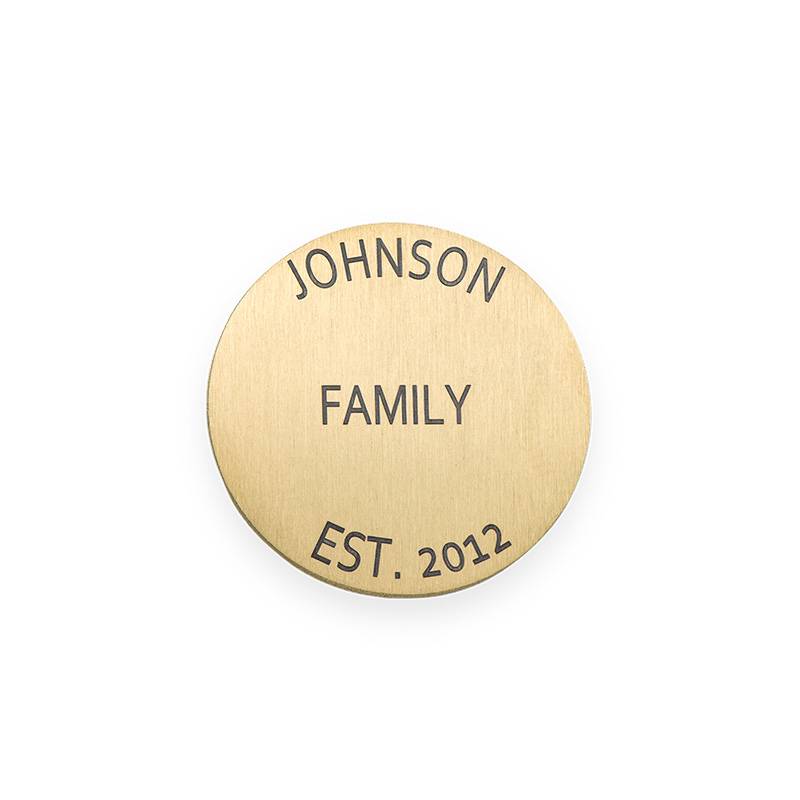 Floating Locket Plate - Disc with Engraving