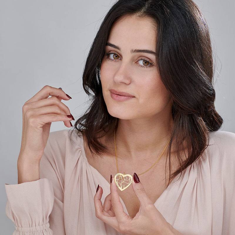 Heart Family Tree Necklace in Gold Plated