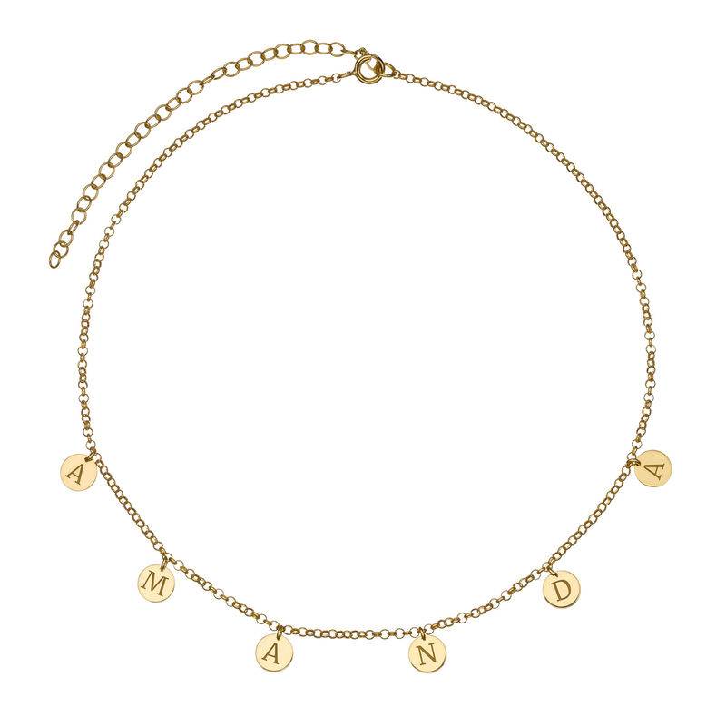 Initials Choker Necklace in 18k Gold Vermeil