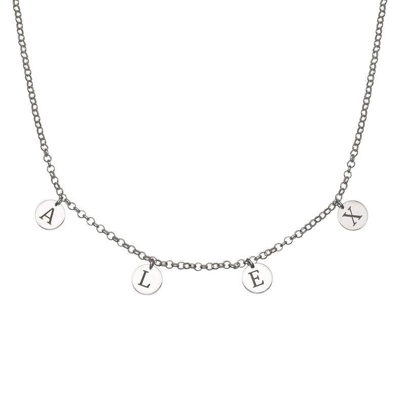 Initials Choker Necklace in Sterling Silver