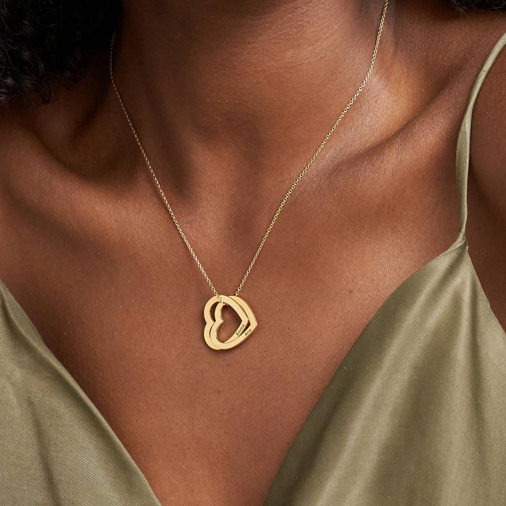 Claire Interlocking Hearts Necklace in 18k Gold Vermeil