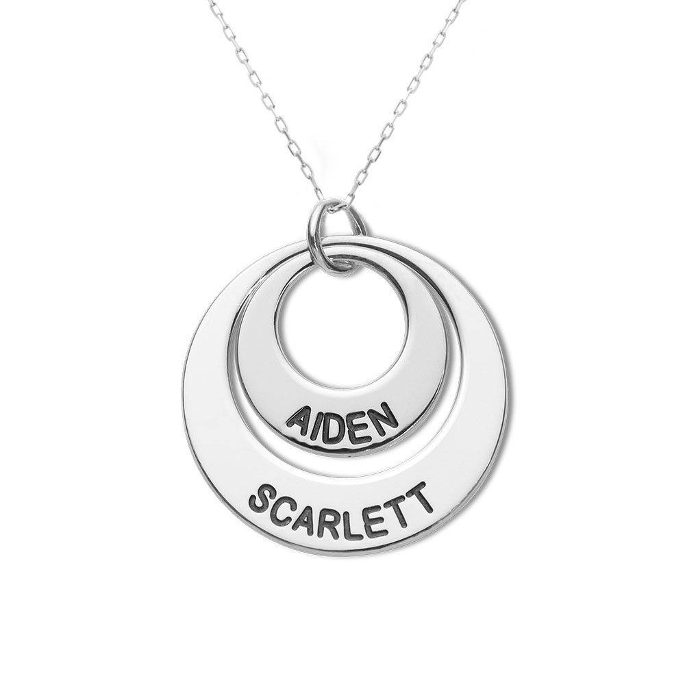 Jewelry for Moms - Disc Necklace in 10K White Gold