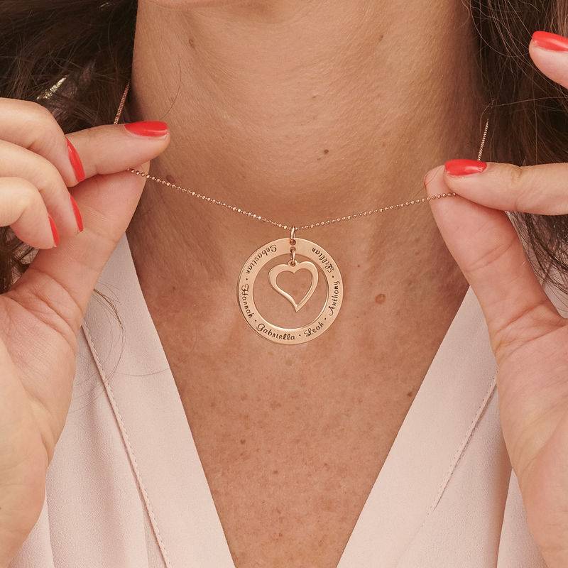 Love My Family Necklace - Rose Gold Plated
