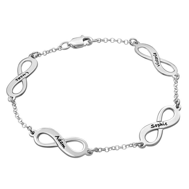 Multiple Infinity Bracelet in Silver