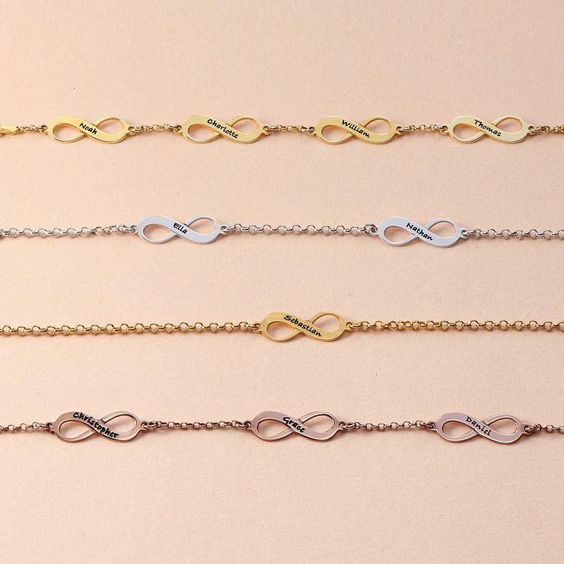 Multiple Infinity Bracelet in Silver with Gold Plating