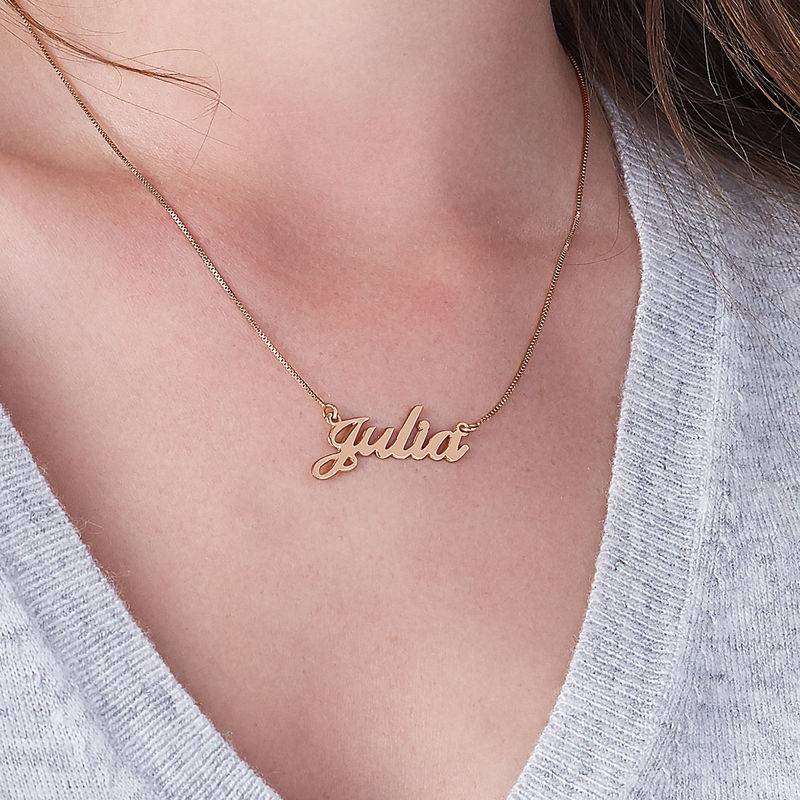 Classic Cocktail Name Necklace in 18k Rose Gold Plating