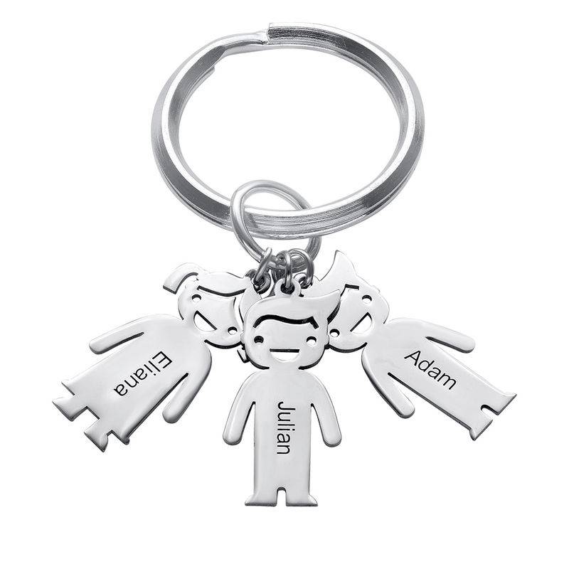 Personalized Keychain with Children Charms