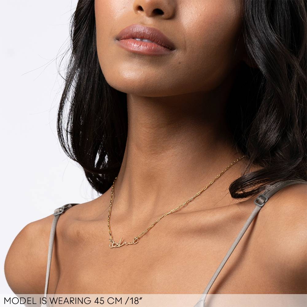 Signature Link Chain Name Necklace in 14K Yellow Gold-3 product photo