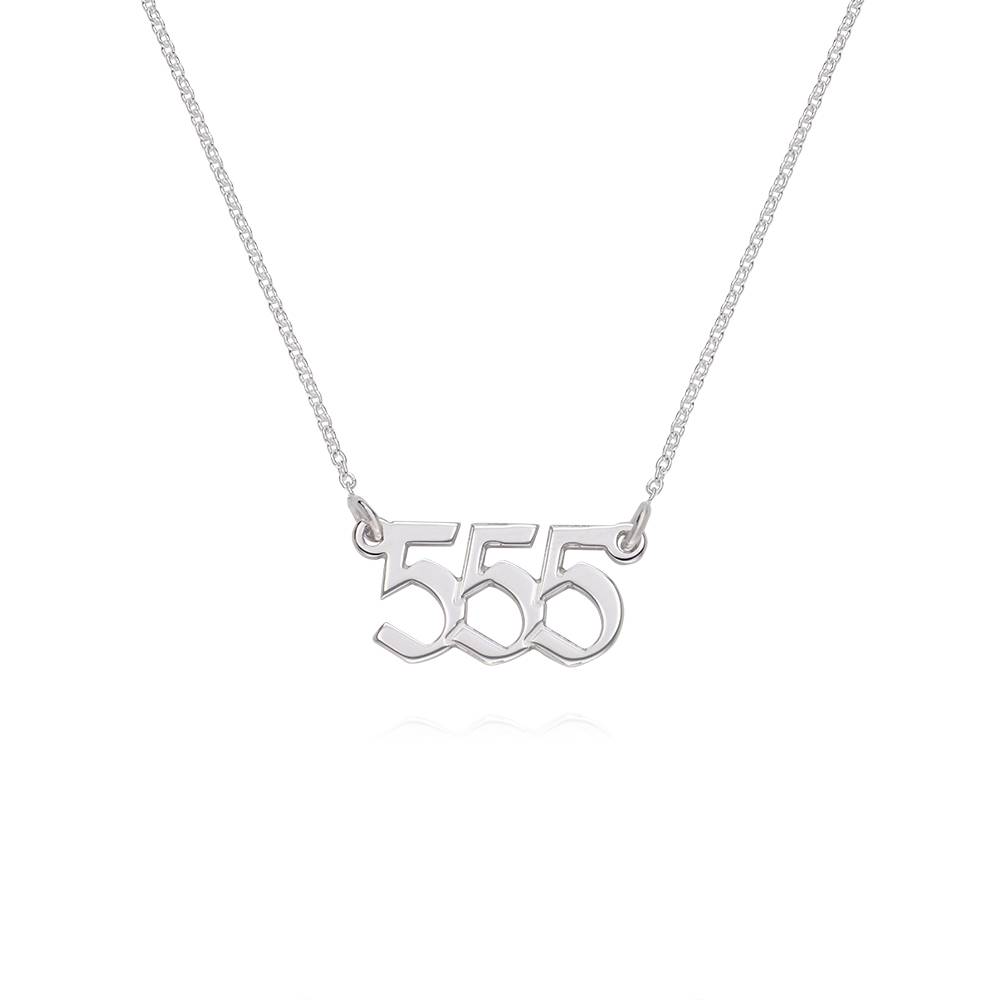 Angel Number Necklace in Sterling Silver-6 product photo
