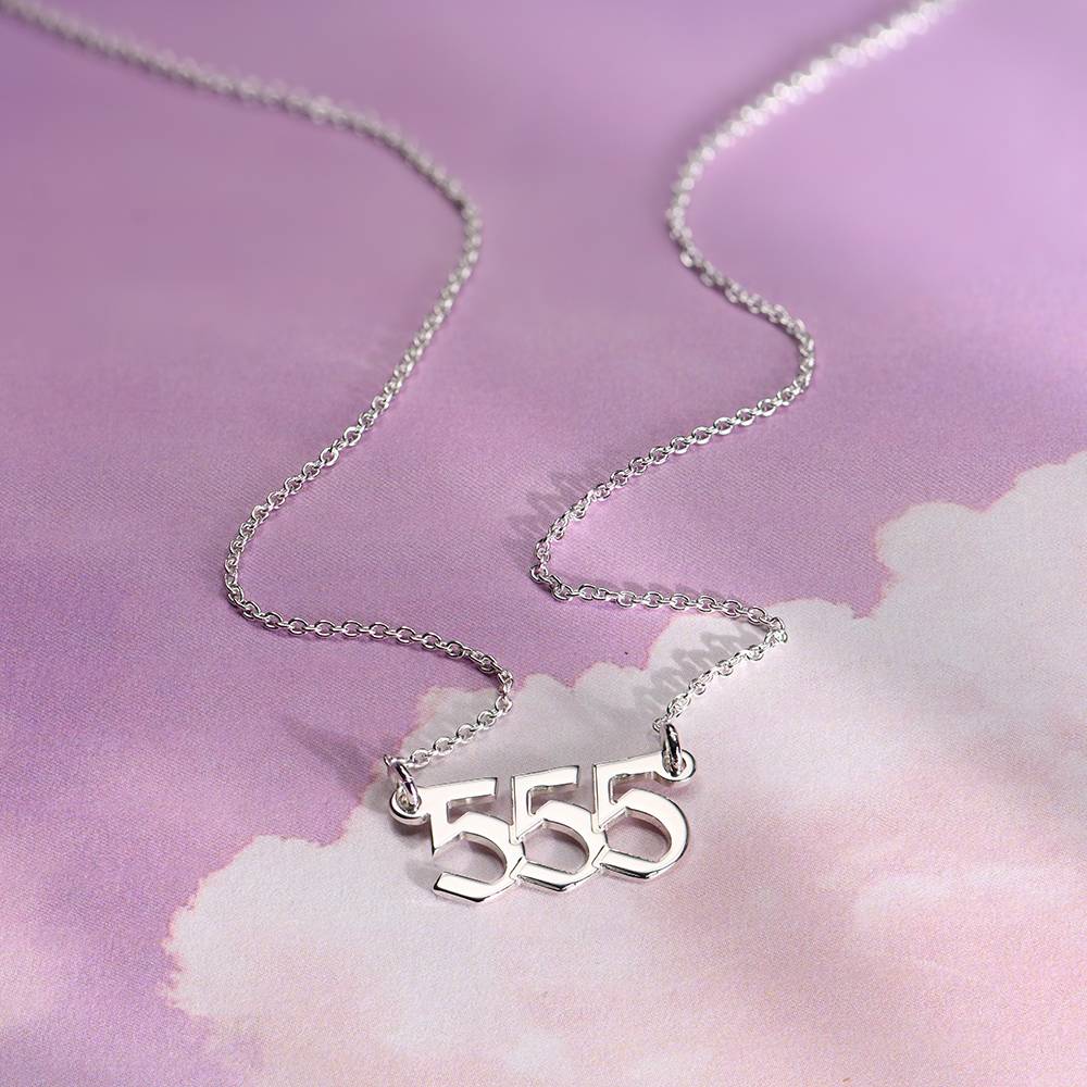Angel Number Necklace in Sterling Silver-2 product photo