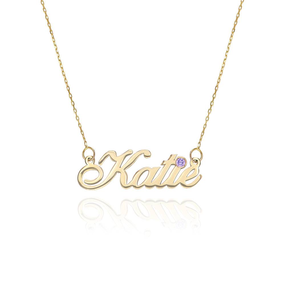 14k Gold and Birthstone Necklace-2 product photo