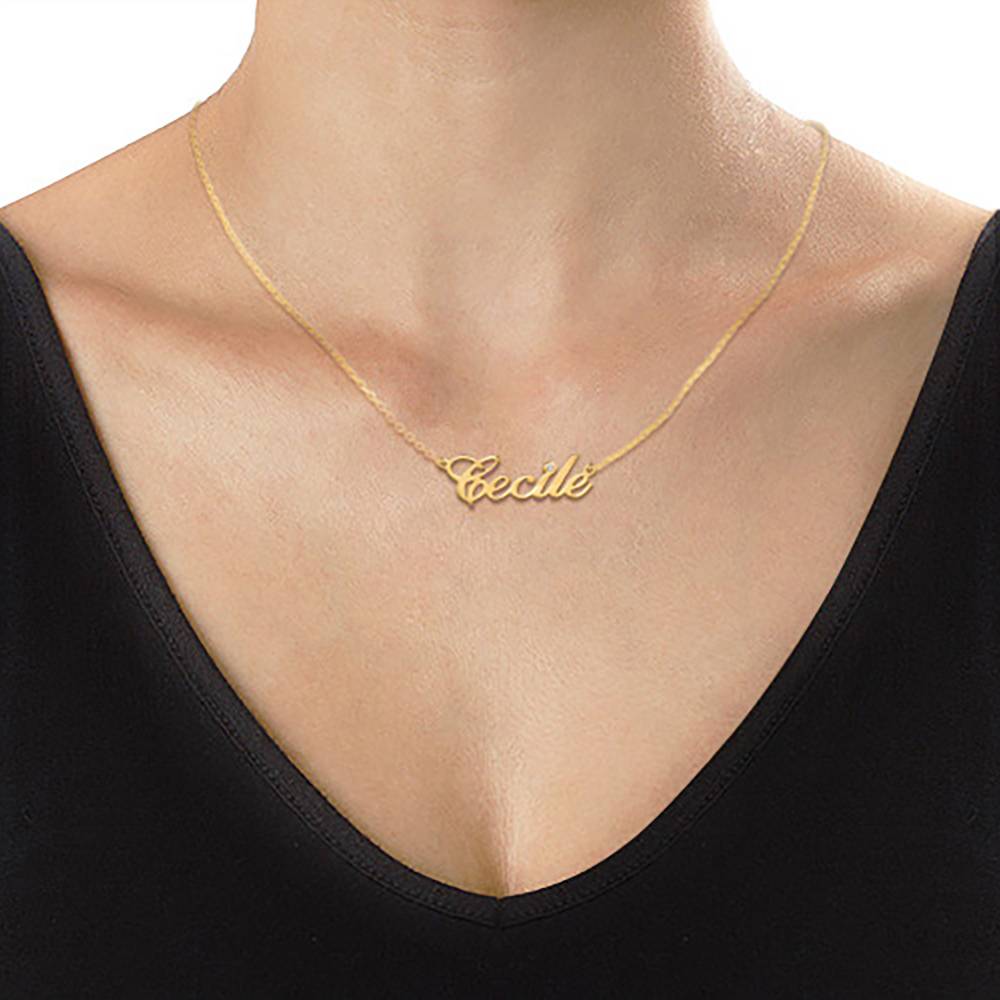 14k Gold and Diamond Name Necklace-3 product photo