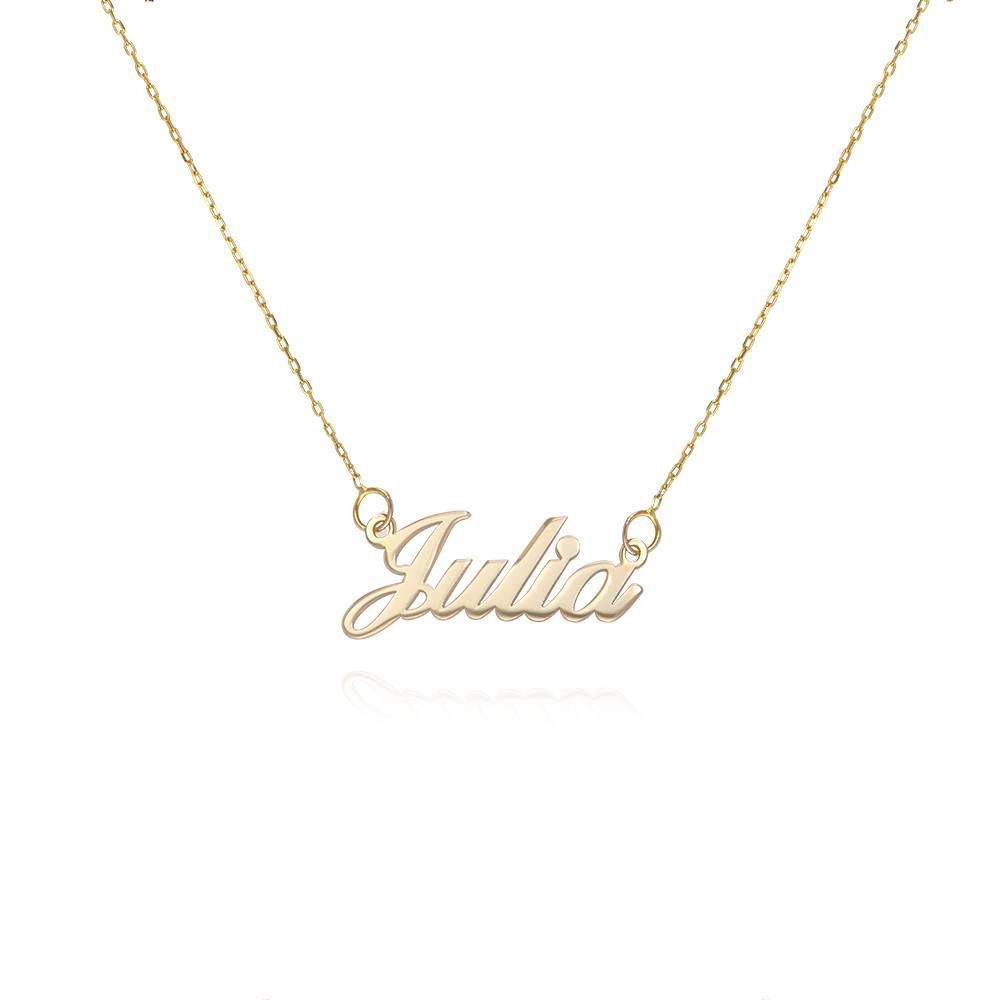 14k Gold Double Thickness Classic Name Necklace-5 product photo