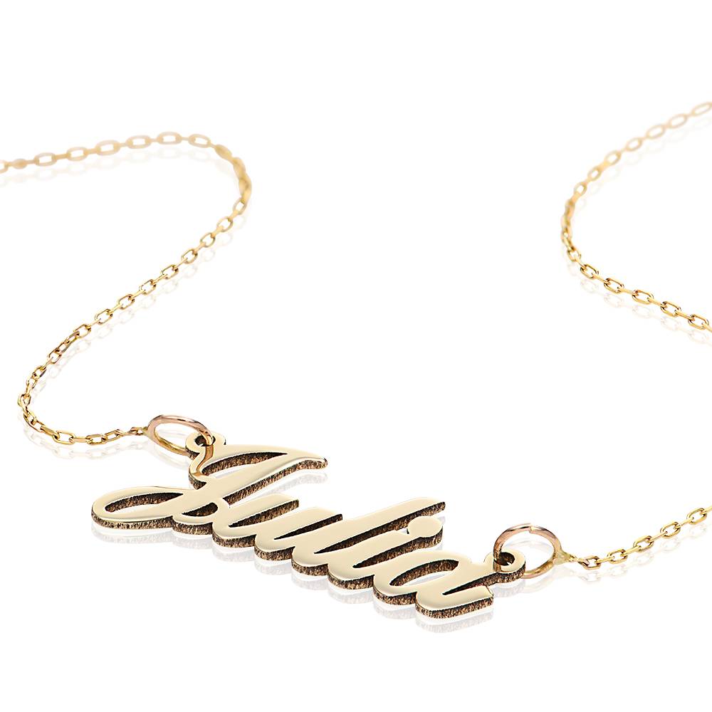 14k Gold Double Thickness Classic Name Necklace-4 product photo
