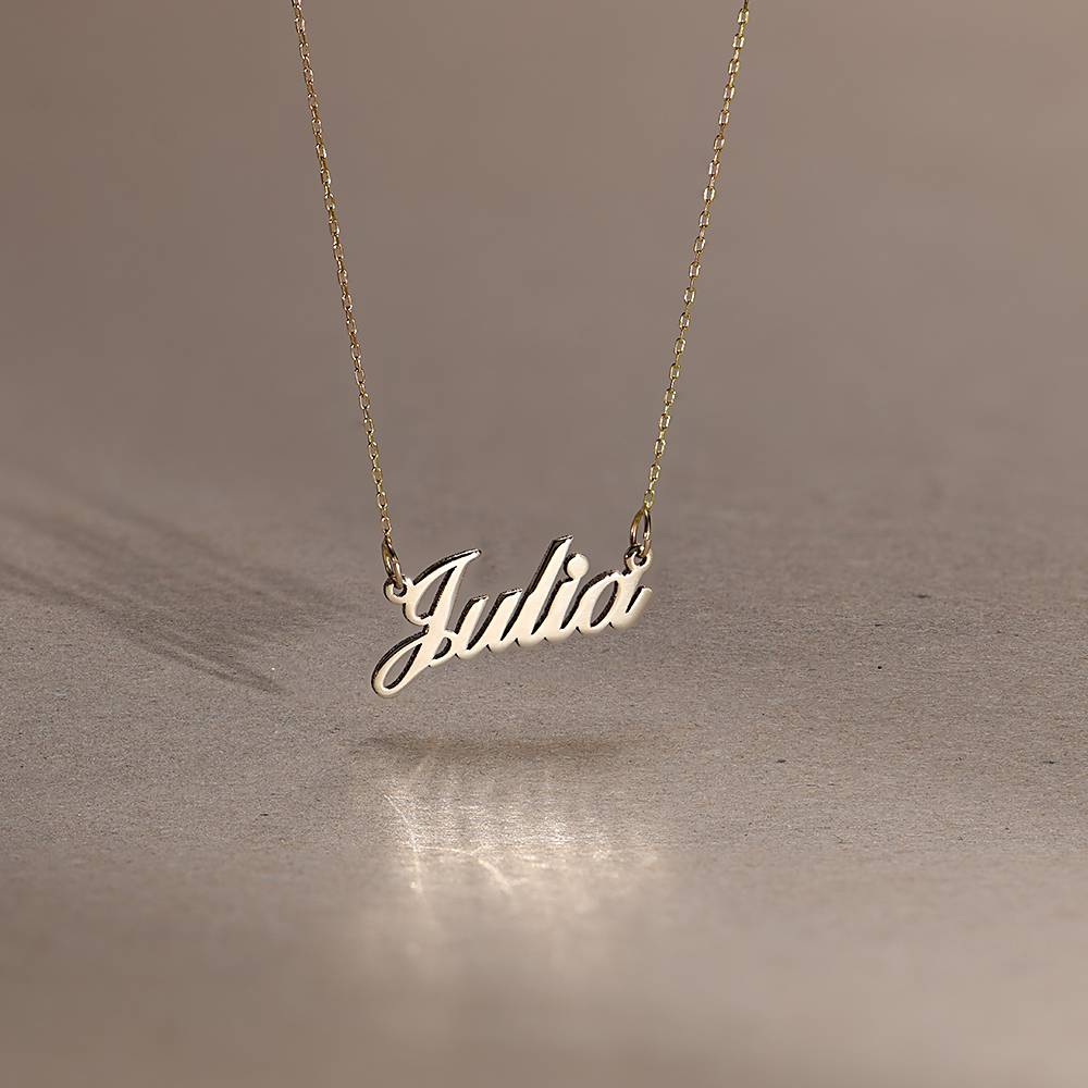14k Gold Double Thickness Classic Name Necklace-1 product photo
