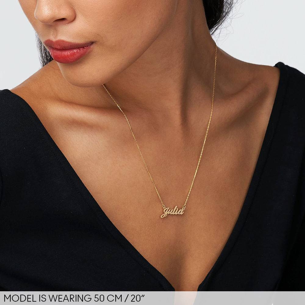 14k Gold Double Thickness Classic Name Necklace-3 product photo