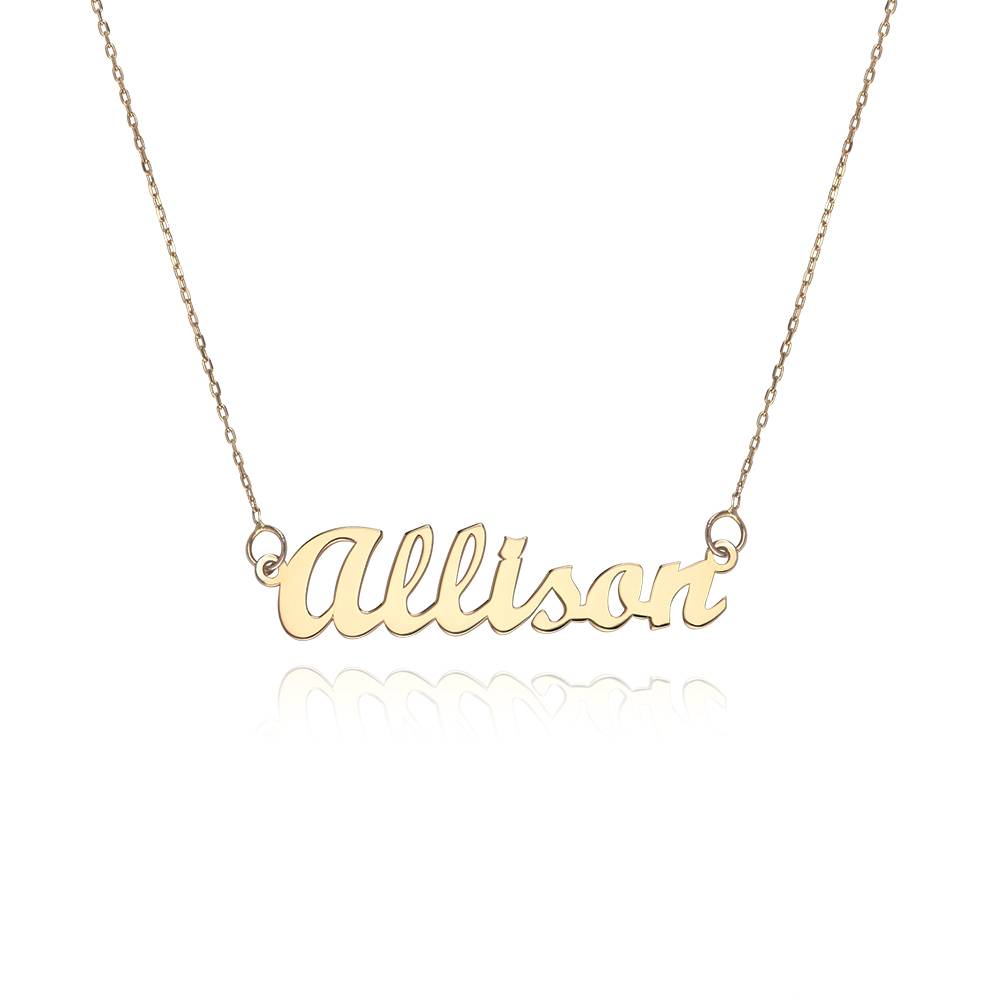 14k Yellow Gold Script Style Name Necklace-1 product photo