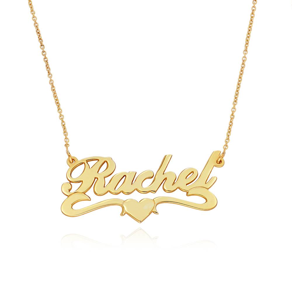 18k Gold-Plated Middle Heart Name Necklace-1 product photo