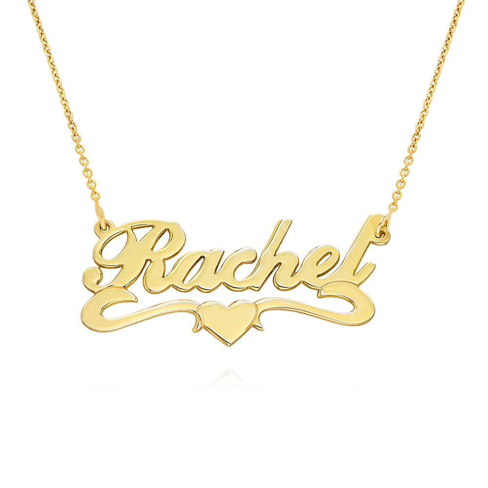 18k Gold-Plated Middle Heart Name Necklace-1 product photo