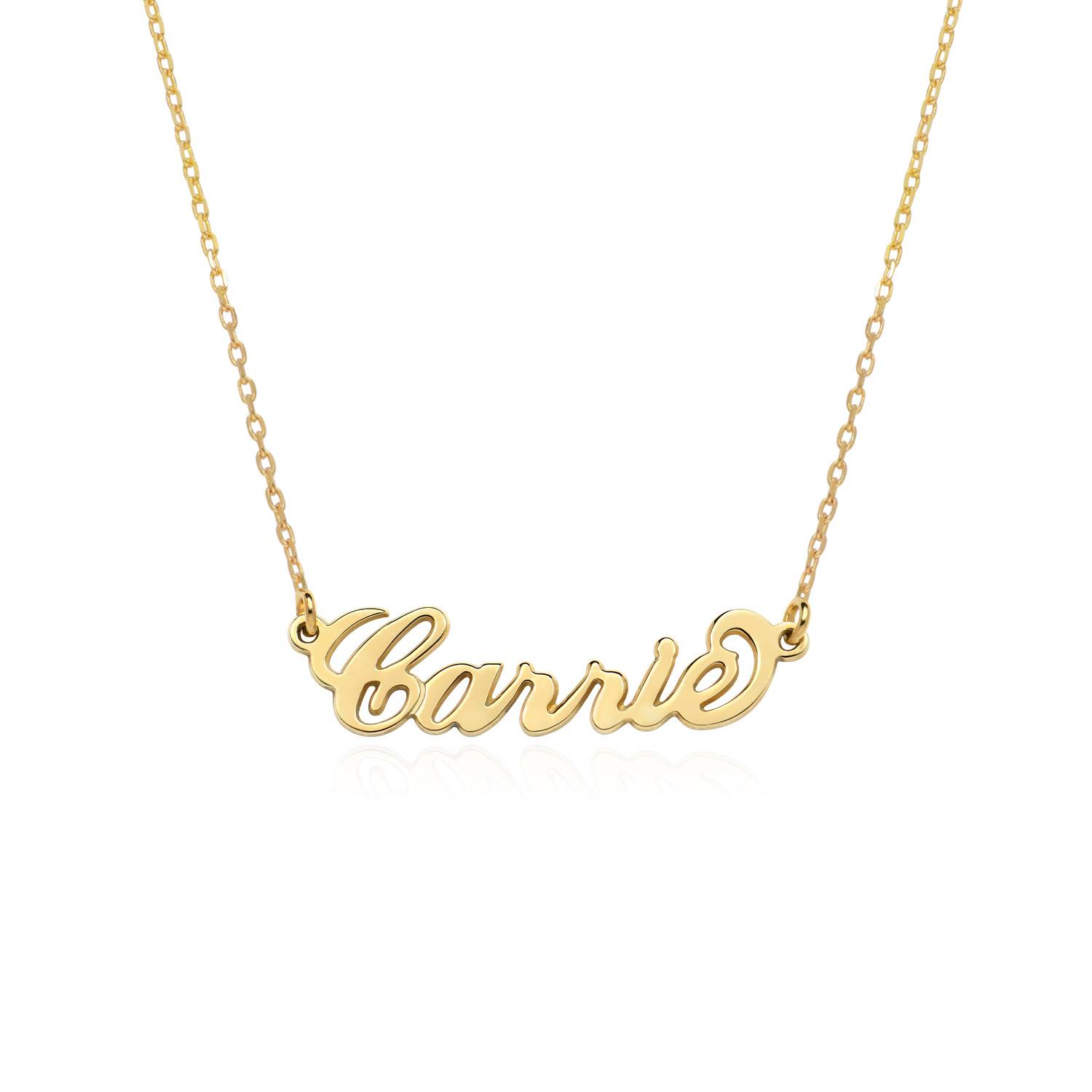 18k Gold-Plated Sterling Silver Carrie-Style Name Necklace-1 product photo