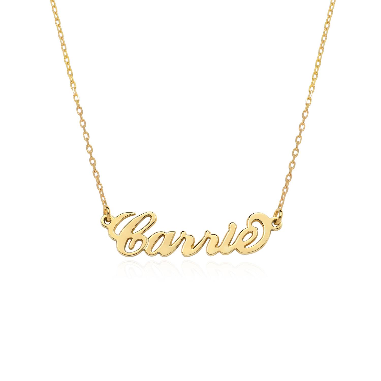 18k Gold-Plated Sterling Silver Carrie-Style Name Necklace-2 product photo