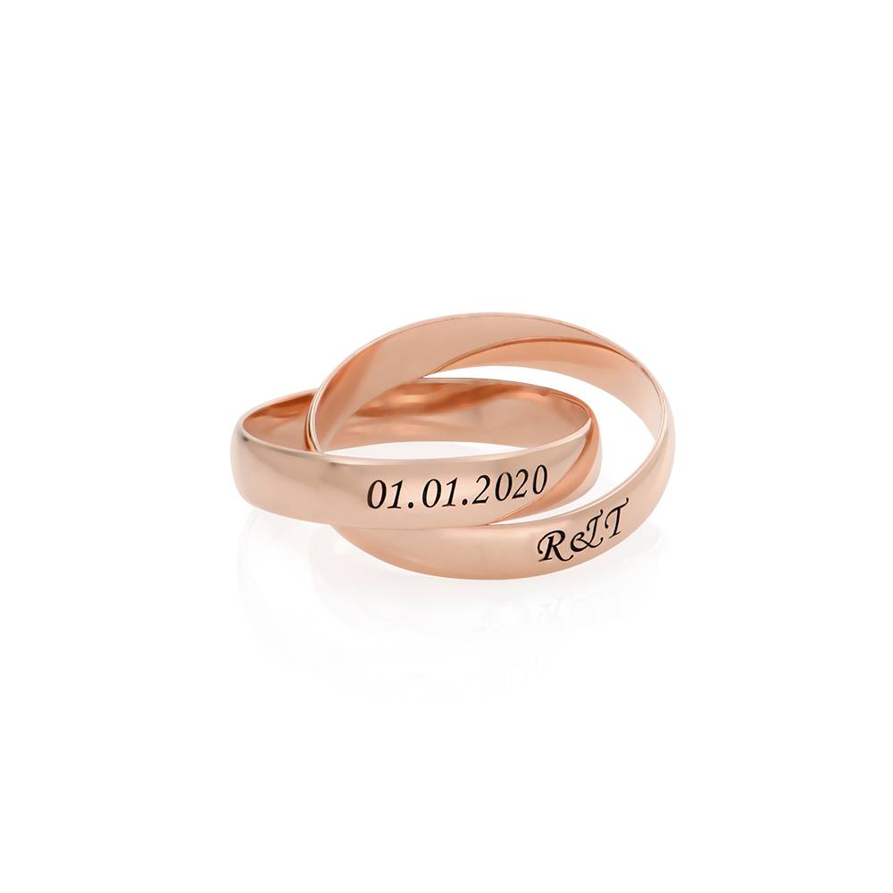 2 Charlize Russian Rings in 18K Rose Gold Plating-1 product photo