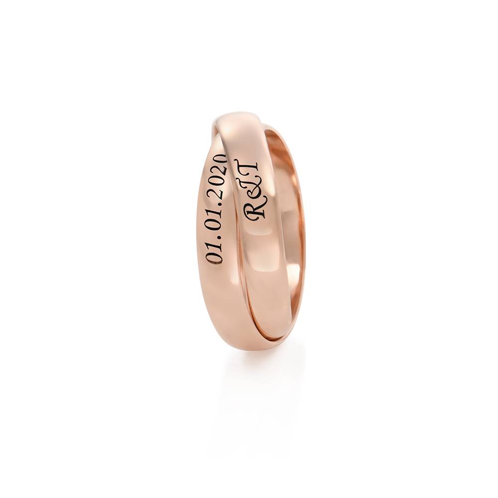 2 Charlize Russian Rings in 18K Rose Gold Plating product photo