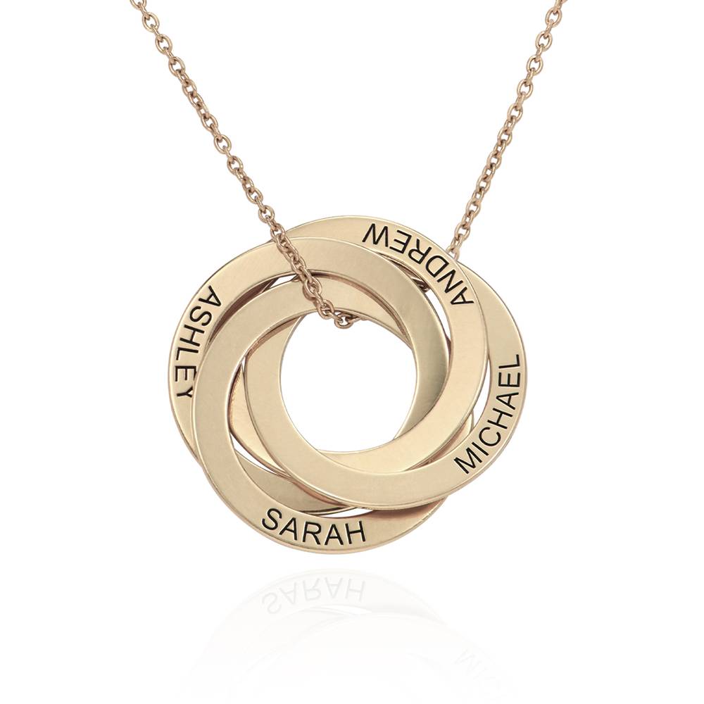 4 Russian Rings Necklace in 10k Yellow Gold product photo