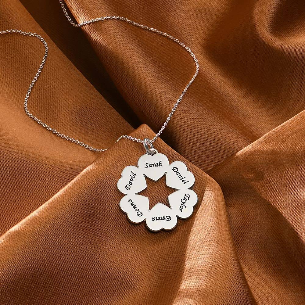 6 Leaf Clover Name Necklace in Sterling Silver-5 product photo