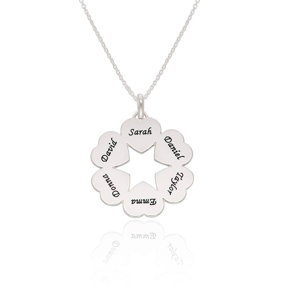 6 Leaf Clover Name Necklace in Sterling Silver-6 product photo