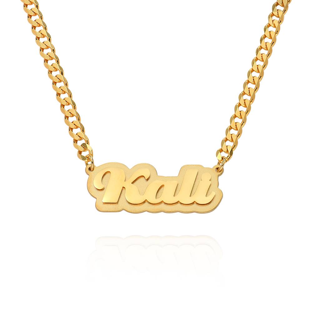Alexis Double Plated Name Necklace in 18K Gold Plating-2 product photo