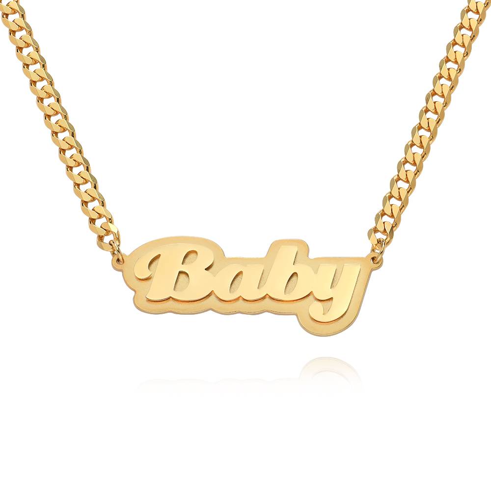 Alexis Double Plated Name Necklace in 18K Gold Vermeil-2 product photo