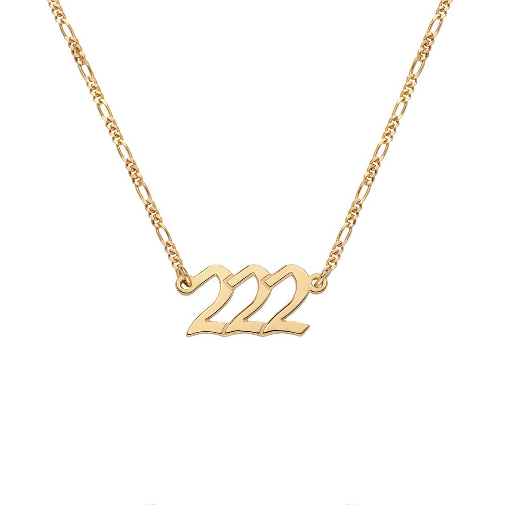 Angel Number Necklace in 18K Gold Vermeil