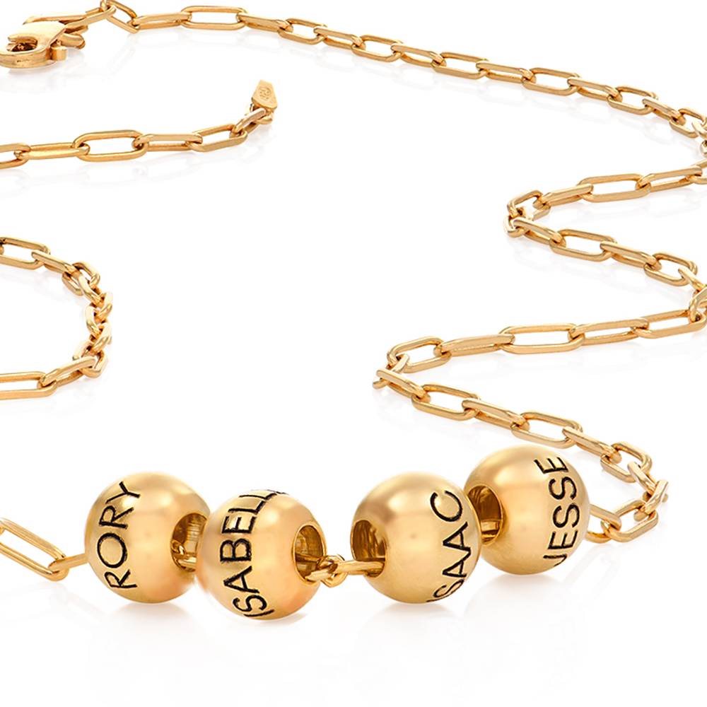 The Balance ﻿Bead Necklace in 18ct Gold Plating-4 product photo