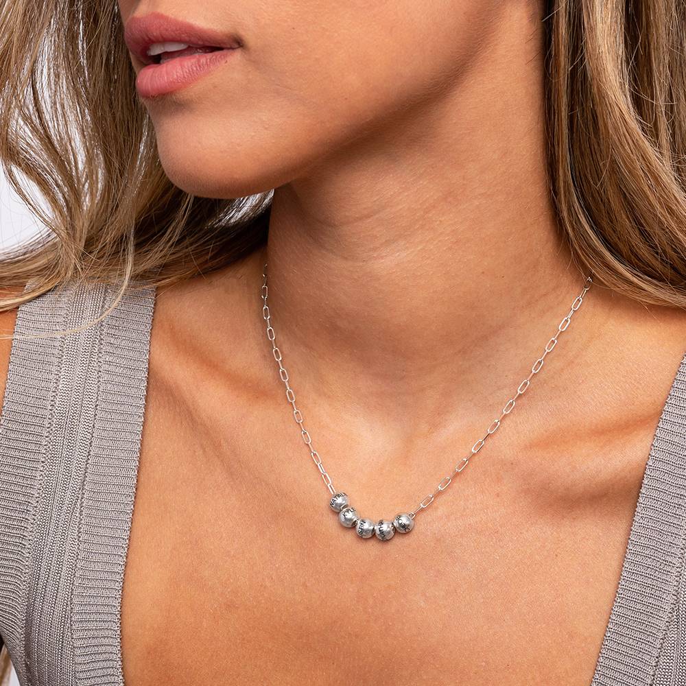 The Balance Bead ﻿Necklace in Sterling Silver-5 product photo