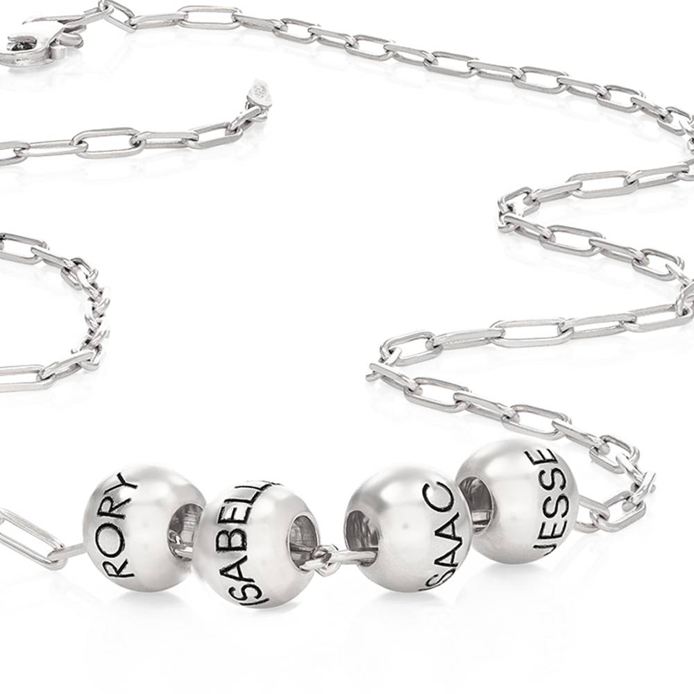 The Balance Bead ﻿Necklace in Sterling Silver-5 product photo