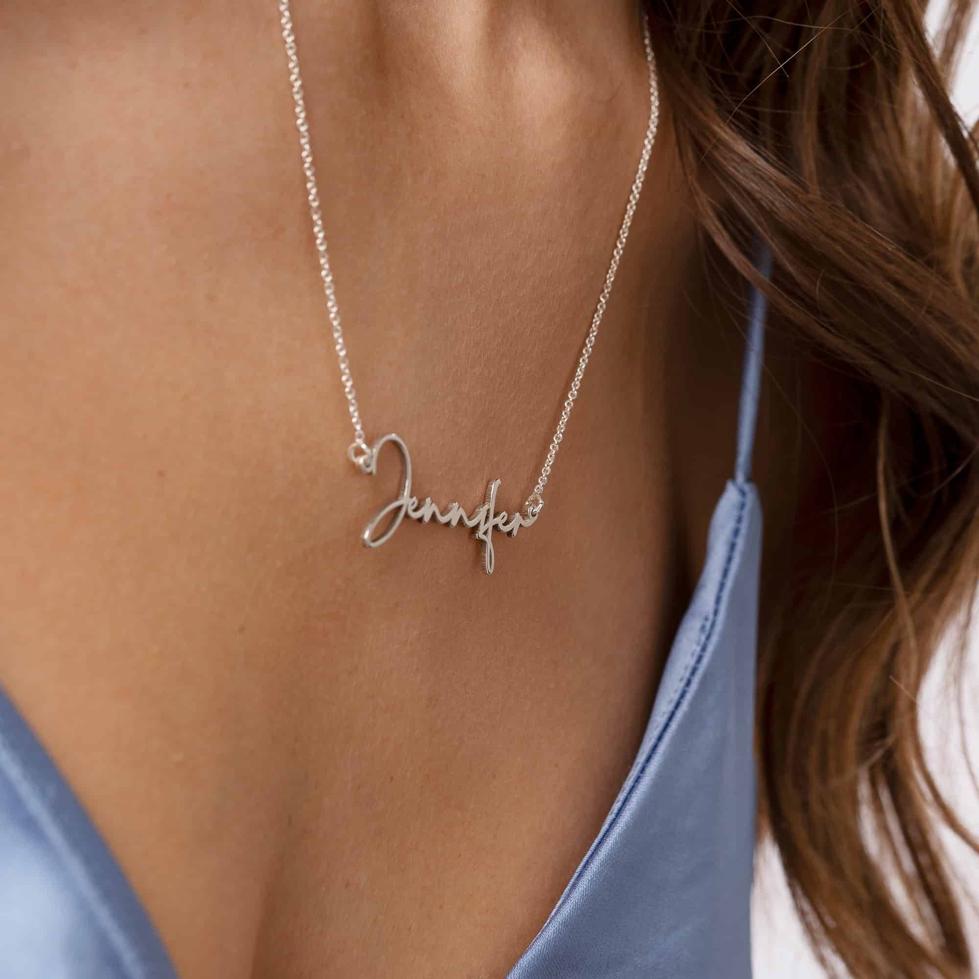 Paris Name Necklace in Sterling Silver-1 product photo