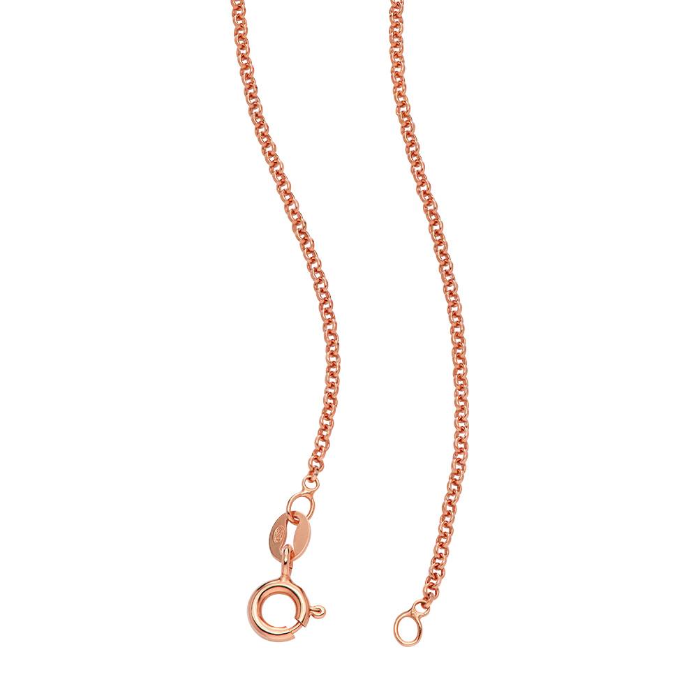Blooming Birth Flower Multi Name Necklace with Diamond in 18K Rose Gold Plating-1 product photo