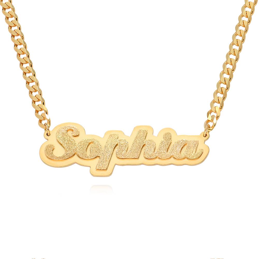 Double Plated Name Necklace Custom Name Necklace name Plate 3D Name Necklace  Gold Name Necklace Personalized Necklace for Women -  Canada