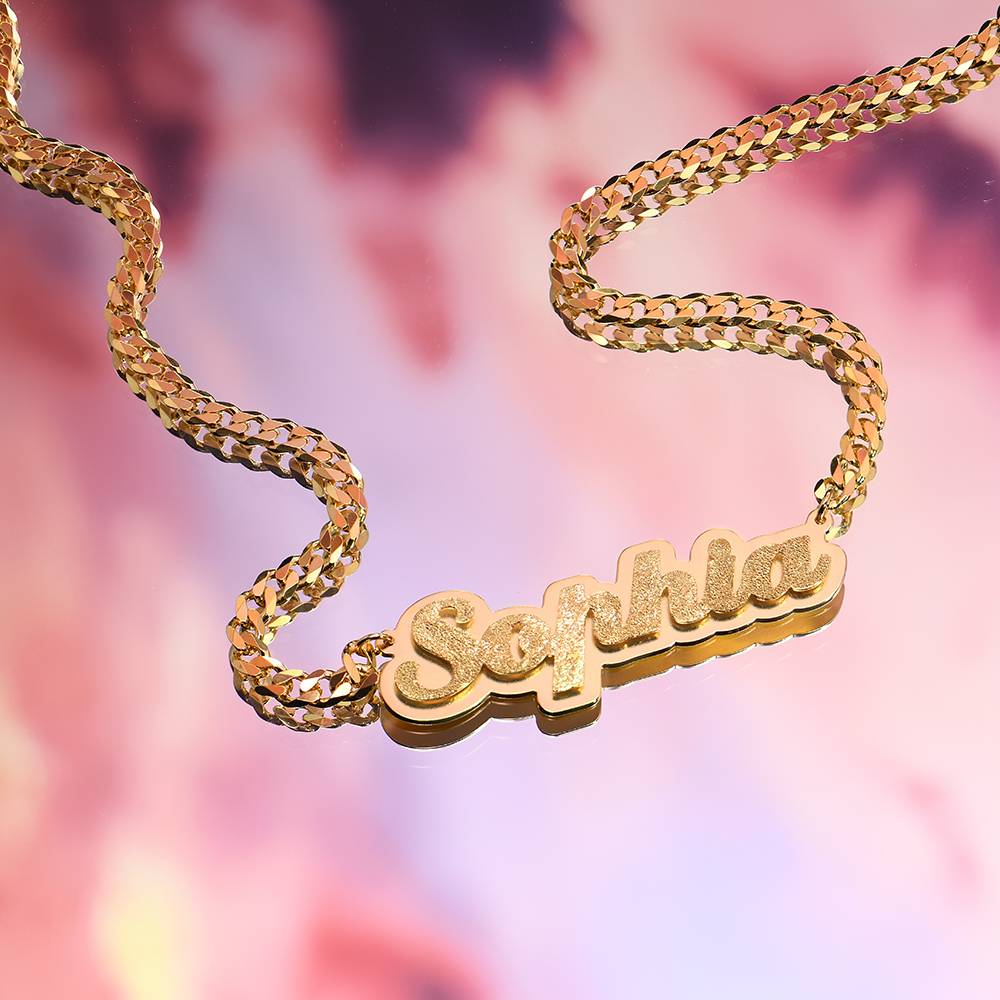 Name chain sale double plated